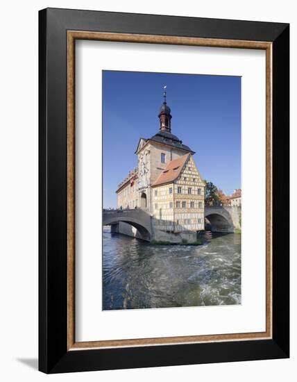 Old Town Hall, UNESCO World Heritage Site, Regnitz River, Bamberg, Franconia, Bavaria, Germany-Markus Lange-Framed Photographic Print