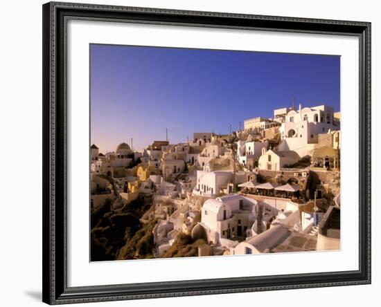 Old Town in Late Afternoon, Santorini, Cyclades Islands, Greece-Walter Bibikow-Framed Photographic Print