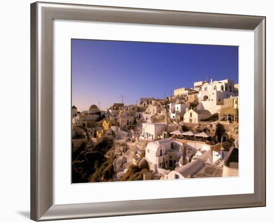 Old Town in Late Afternoon, Santorini, Cyclades Islands, Greece-Walter Bibikow-Framed Photographic Print