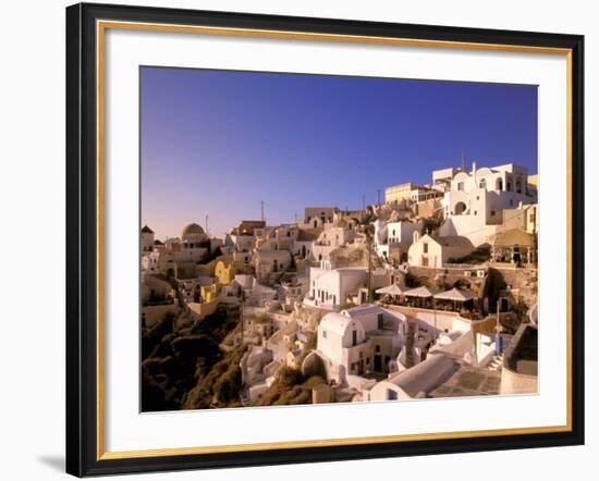 Old Town in Late Afternoon, Santorini, Cyclades Islands, Greece-Walter Bibikow-Framed Photographic Print