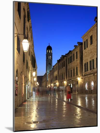 Old Town in the Evening, Stradun, Dubrovnik, Dalmatia, Croatia-Ivan Vdovin-Mounted Photographic Print