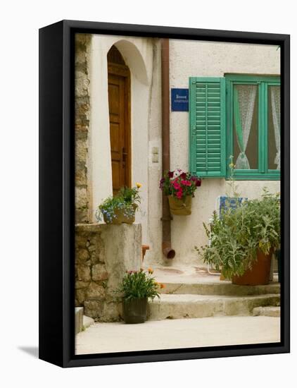 Old Town, Krk, Croatia-Russell Young-Framed Premier Image Canvas