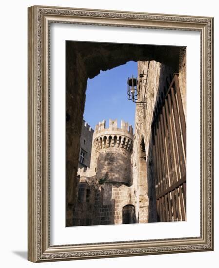 Old Town Near the Palace of the Grand Masters, Rhodes Town, Rhodes, Dodecanese Islands, Greece-Ken Gillham-Framed Photographic Print