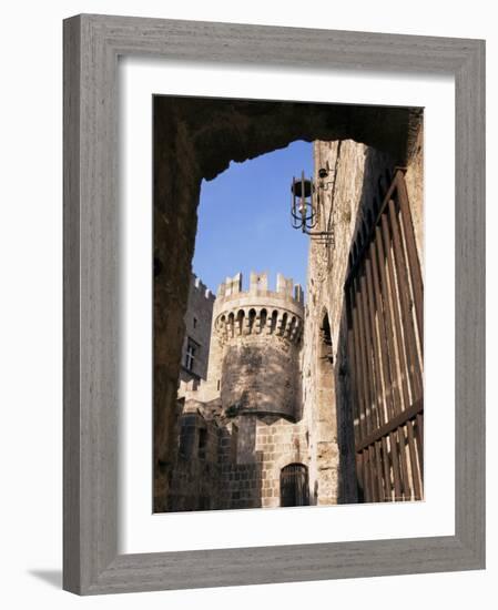 Old Town Near the Palace of the Grand Masters, Rhodes Town, Rhodes, Dodecanese Islands, Greece-Ken Gillham-Framed Photographic Print