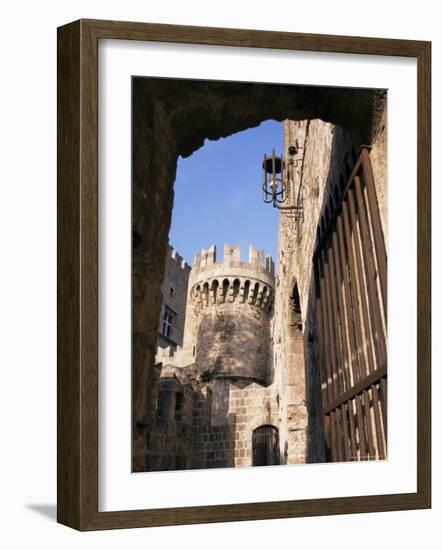 Old Town Near the Palace of the Grand Masters, Rhodes Town, Rhodes, Dodecanese Islands, Greece-Ken Gillham-Framed Photographic Print
