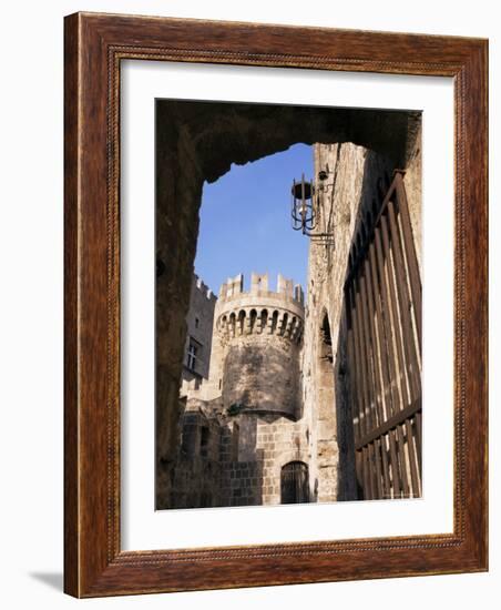 Old Town Near the Palace of the Grand Masters, Rhodes Town, Rhodes, Dodecanese Islands, Greece-Ken Gillham-Framed Photographic Print