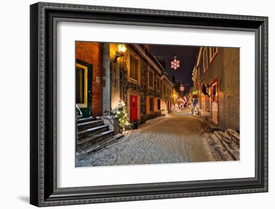 Old town of Quebec City Canada-null-Framed Art Print