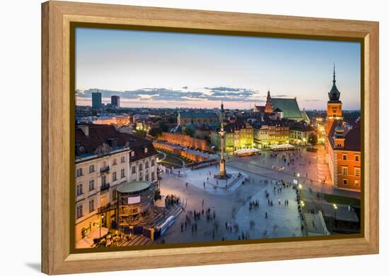 Old Town Panorama of Warsaw-Jacek Kadaj-Framed Premier Image Canvas