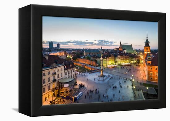 Old Town Panorama of Warsaw-Jacek Kadaj-Framed Premier Image Canvas