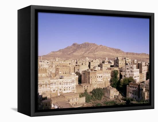 Old Town, Sana'A, Unesco World Heritage Site, Republic of Yemen, Middle East-Sergio Pitamitz-Framed Premier Image Canvas