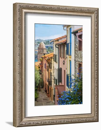 Old Town Street, Collioure, Languedoc-Roussillon, France-Stefano Politi Markovina-Framed Photographic Print