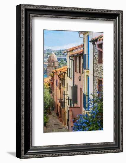 Old Town Street, Collioure, Languedoc-Roussillon, France-Stefano Politi Markovina-Framed Photographic Print