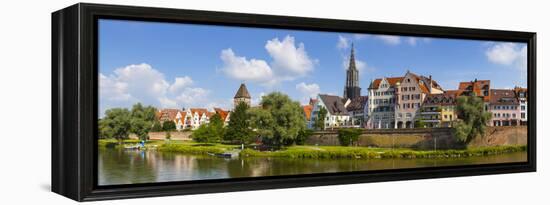 Old Town Ulm and the River Danube, Ulm, Baden-Wurttemberg, Germany-Doug Pearson-Framed Premier Image Canvas