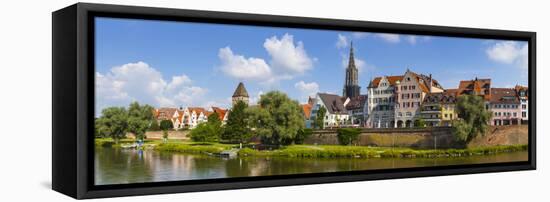 Old Town Ulm and the River Danube, Ulm, Baden-Wurttemberg, Germany-Doug Pearson-Framed Premier Image Canvas