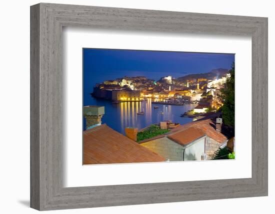 Old Town, UNESCO World Heritage Site, at Dusk, Dubrovnik, Dalmatia, Croatia, Europe-Frank Fell-Framed Photographic Print