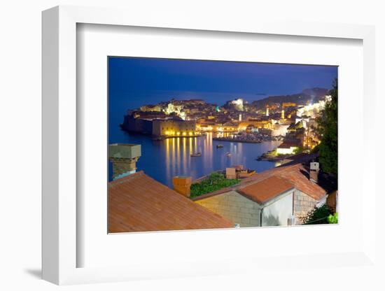 Old Town, UNESCO World Heritage Site, at Dusk, Dubrovnik, Dalmatia, Croatia, Europe-Frank Fell-Framed Photographic Print