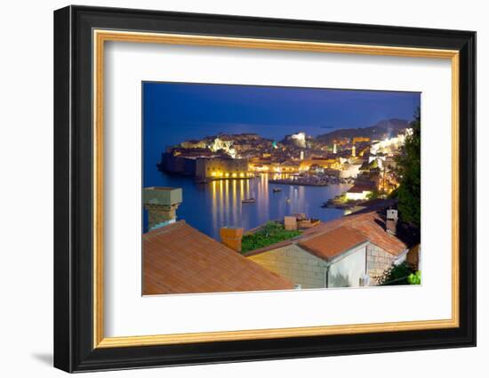 Old Town, UNESCO World Heritage Site, at Dusk, Dubrovnik, Dalmatia, Croatia, Europe-Frank Fell-Framed Photographic Print