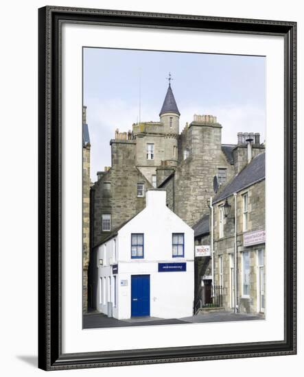 Old town waterfront, Lerwick, Scotland, Northern Isles, Shetland.-Martin Zwick-Framed Photographic Print