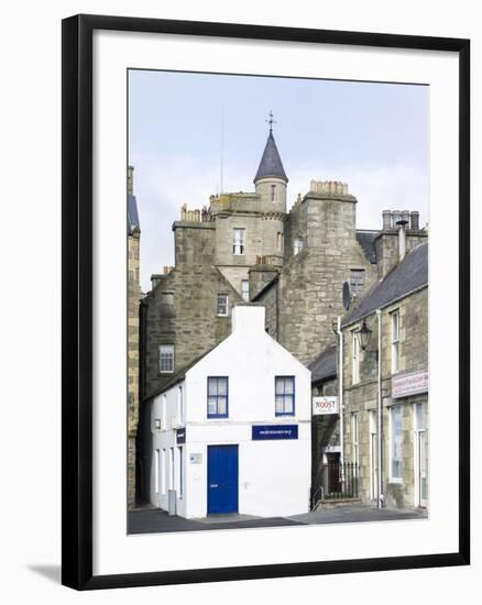 Old town waterfront, Lerwick, Scotland, Northern Isles, Shetland.-Martin Zwick-Framed Photographic Print