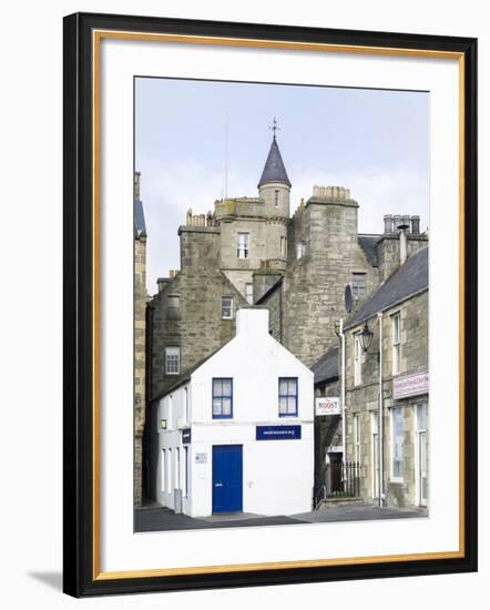 Old town waterfront, Lerwick, Scotland, Northern Isles, Shetland.-Martin Zwick-Framed Photographic Print