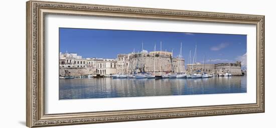 Old Town with Castle and Harbour, Gallipoli, Lecce Province, Salentine Peninsula, Puglia-Markus Lange-Framed Photographic Print