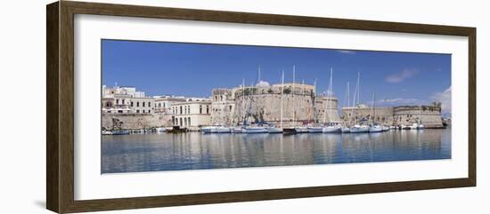 Old Town with Castle and Harbour, Gallipoli, Lecce Province, Salentine Peninsula, Puglia-Markus Lange-Framed Photographic Print