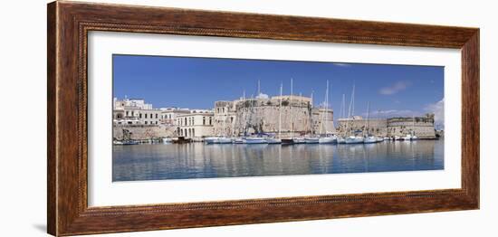 Old Town with Castle and Harbour, Gallipoli, Lecce Province, Salentine Peninsula, Puglia-Markus Lange-Framed Photographic Print