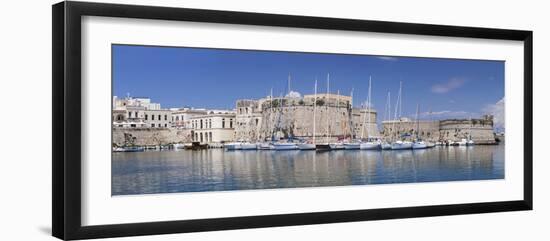 Old Town with Castle and Harbour, Gallipoli, Lecce Province, Salentine Peninsula, Puglia-Markus Lange-Framed Photographic Print