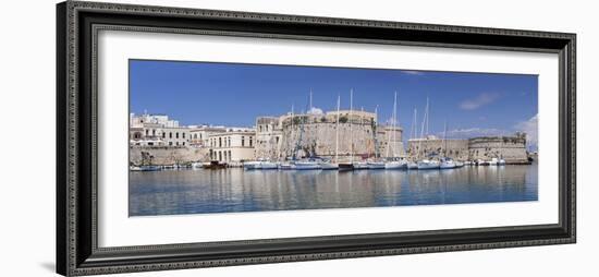 Old Town with Castle and Harbour, Gallipoli, Lecce Province, Salentine Peninsula, Puglia-Markus Lange-Framed Photographic Print