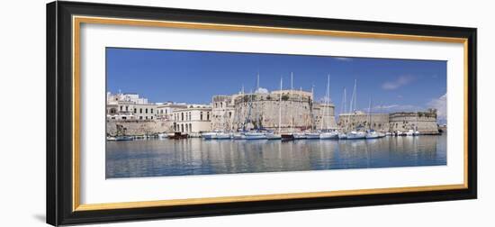 Old Town with Castle and Harbour, Gallipoli, Lecce Province, Salentine Peninsula, Puglia-Markus Lange-Framed Photographic Print