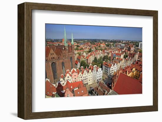 Old Town with Church of St. Mary in Gdansk, Gdansk, Pomerania, Poland, Europe-Hans-Peter Merten-Framed Photographic Print