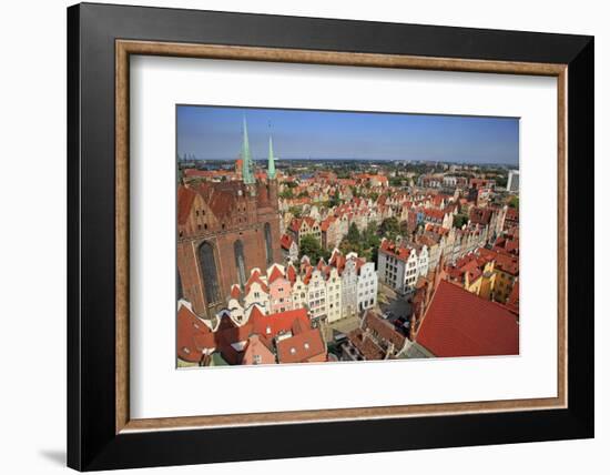 Old Town with Church of St. Mary in Gdansk, Gdansk, Pomerania, Poland, Europe-Hans-Peter Merten-Framed Photographic Print