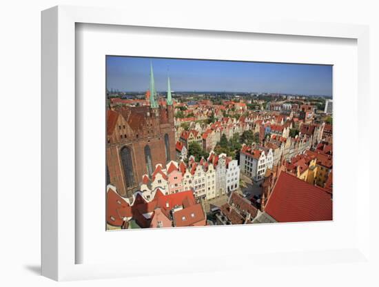 Old Town with Church of St. Mary in Gdansk, Gdansk, Pomerania, Poland, Europe-Hans-Peter Merten-Framed Photographic Print