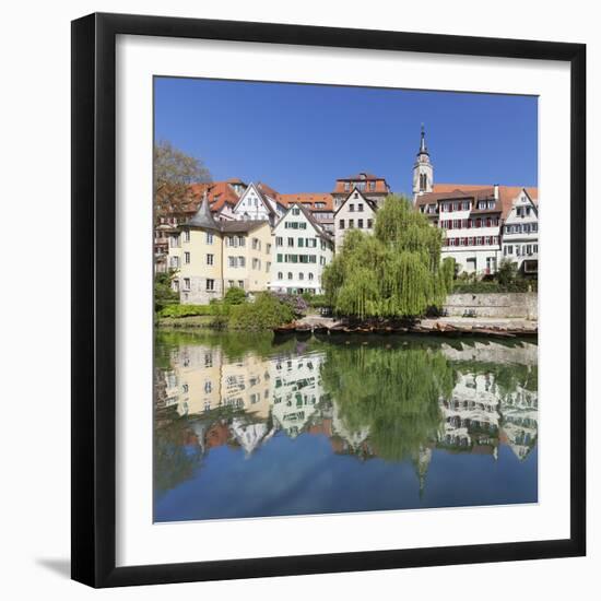 Old Town with Hoelderlinturm Tower and Stiftskirche Church Reflecting in the Neckar River-Markus Lange-Framed Photographic Print