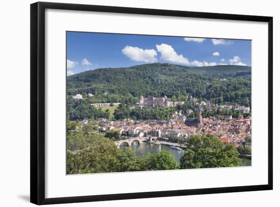 Old town with Karl-Theodor-Bridge (Old Bridge), Heilig Geist Church and Castle, Germany-Markus Lange-Framed Photographic Print