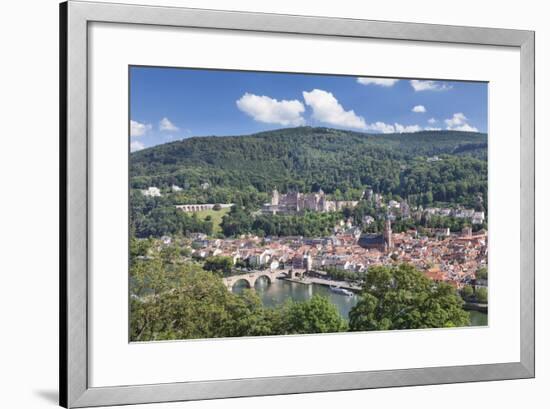 Old town with Karl-Theodor-Bridge (Old Bridge), Heilig Geist Church and Castle, Germany-Markus Lange-Framed Photographic Print