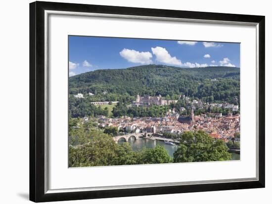 Old town with Karl-Theodor-Bridge (Old Bridge), Heilig Geist Church and Castle, Germany-Markus Lange-Framed Photographic Print
