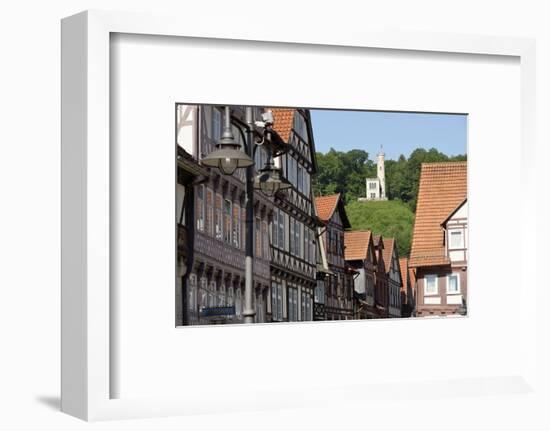 Old town with Tillyschanzenturm, Hannoversch Münden, Lower Saxony, Germany-Joachim Jockschat-Framed Photographic Print