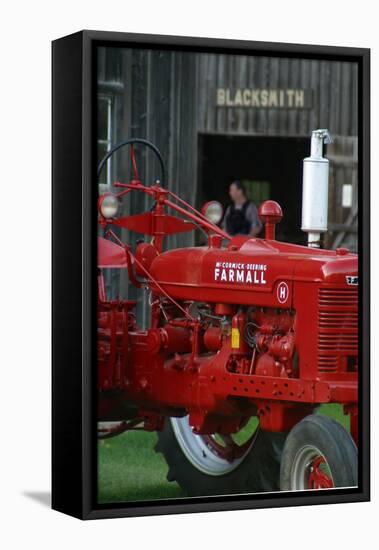 Old tractor, Indiana, USA-Anna Miller-Framed Premier Image Canvas