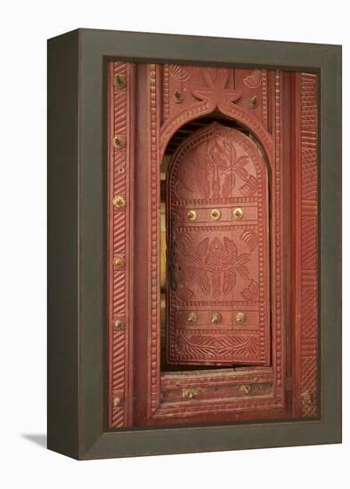 Old Traditional Door, Wadi Bani Khalid, Oman, Middle East-Angelo Cavalli-Framed Premier Image Canvas