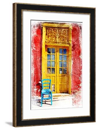 Old Traditional Greek Doors Artwork In Painting Style Art Print By Maugli L Art Com