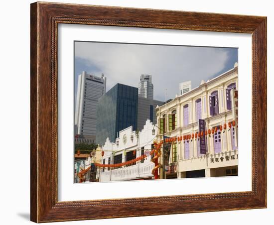 Old Traditional Shophouses, Chinatown, Outram, Singapore, Southeast Asia-Pearl Bucknall-Framed Photographic Print