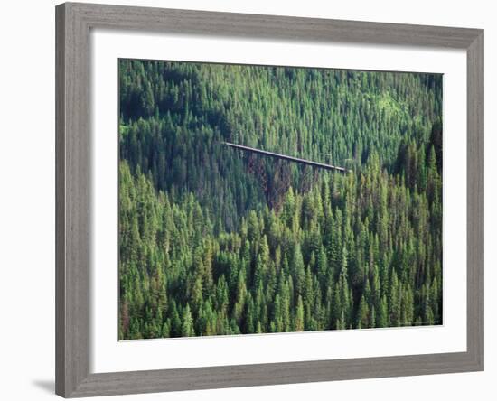 Old Train Trestle, Hiawatha Bike Trail, Idaho, USA-Brent Bergherm-Framed Photographic Print