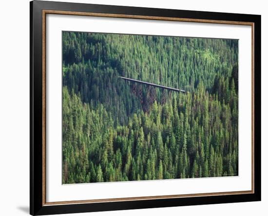 Old Train Trestle, Hiawatha Bike Trail, Idaho, USA-Brent Bergherm-Framed Photographic Print