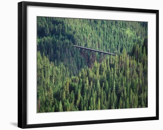 Old Train Trestle, Hiawatha Bike Trail, Idaho, USA-Brent Bergherm-Framed Photographic Print