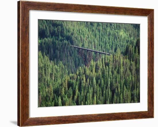 Old Train Trestle, Hiawatha Bike Trail, Idaho, USA-Brent Bergherm-Framed Photographic Print