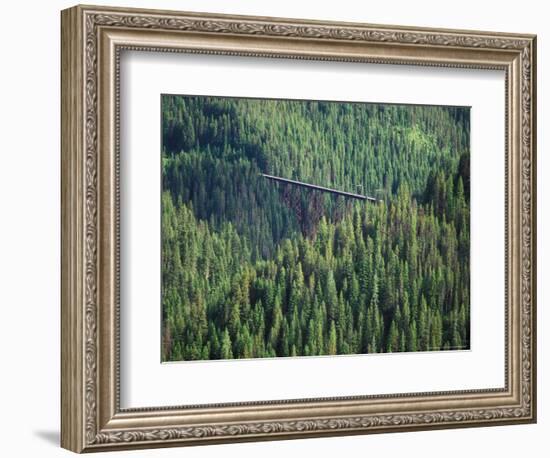 Old Train Trestle, Hiawatha Bike Trail, Idaho, USA-Brent Bergherm-Framed Photographic Print