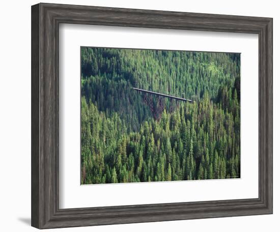 Old Train Trestle, Hiawatha Bike Trail, Idaho, USA-Brent Bergherm-Framed Photographic Print