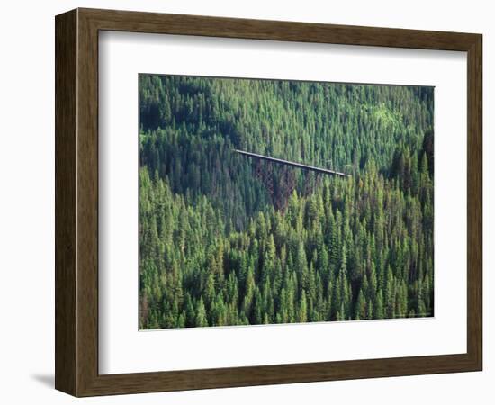 Old Train Trestle, Hiawatha Bike Trail, Idaho, USA-Brent Bergherm-Framed Photographic Print