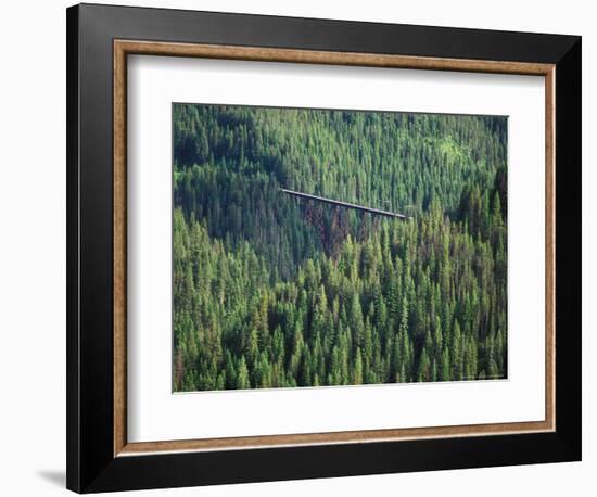 Old Train Trestle, Hiawatha Bike Trail, Idaho, USA-Brent Bergherm-Framed Photographic Print